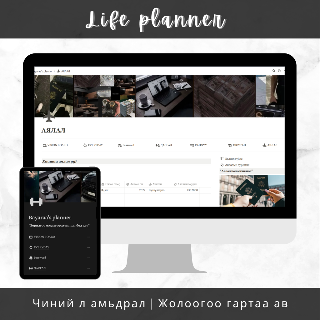 Life Planner for Man