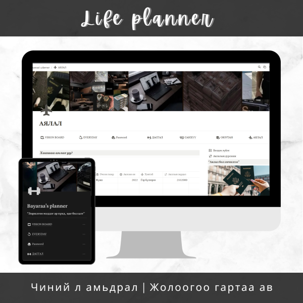 Life Planner for Man